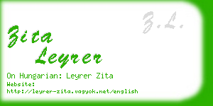 zita leyrer business card